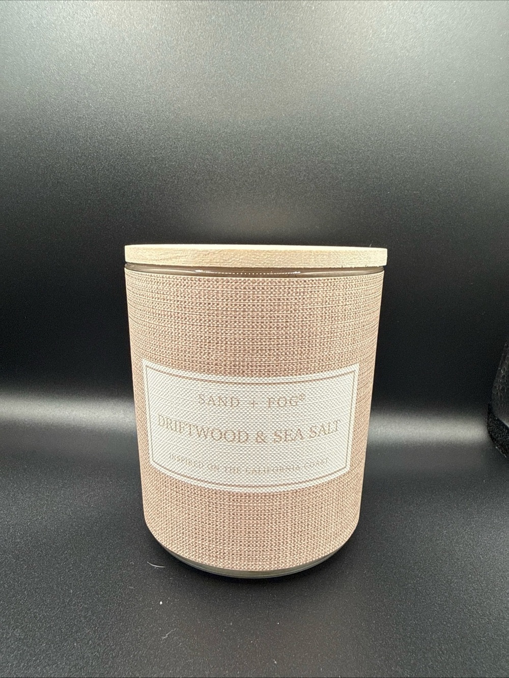 SAND + FOG Driftwood & Sea Salt Scented Candle - Beige